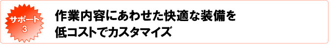 移動販売成功のためのサポートその2　作業内容にあわせた快適な装備を低コストでカスタマイズ